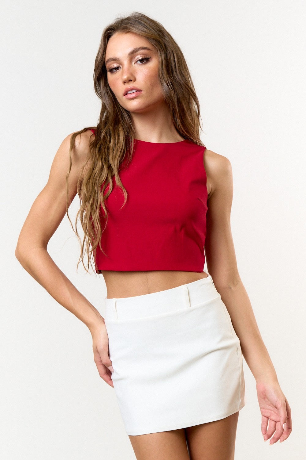 Red Crop Top