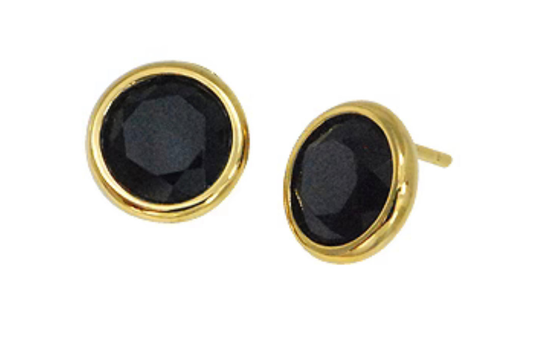 Paula Black Onix Studs