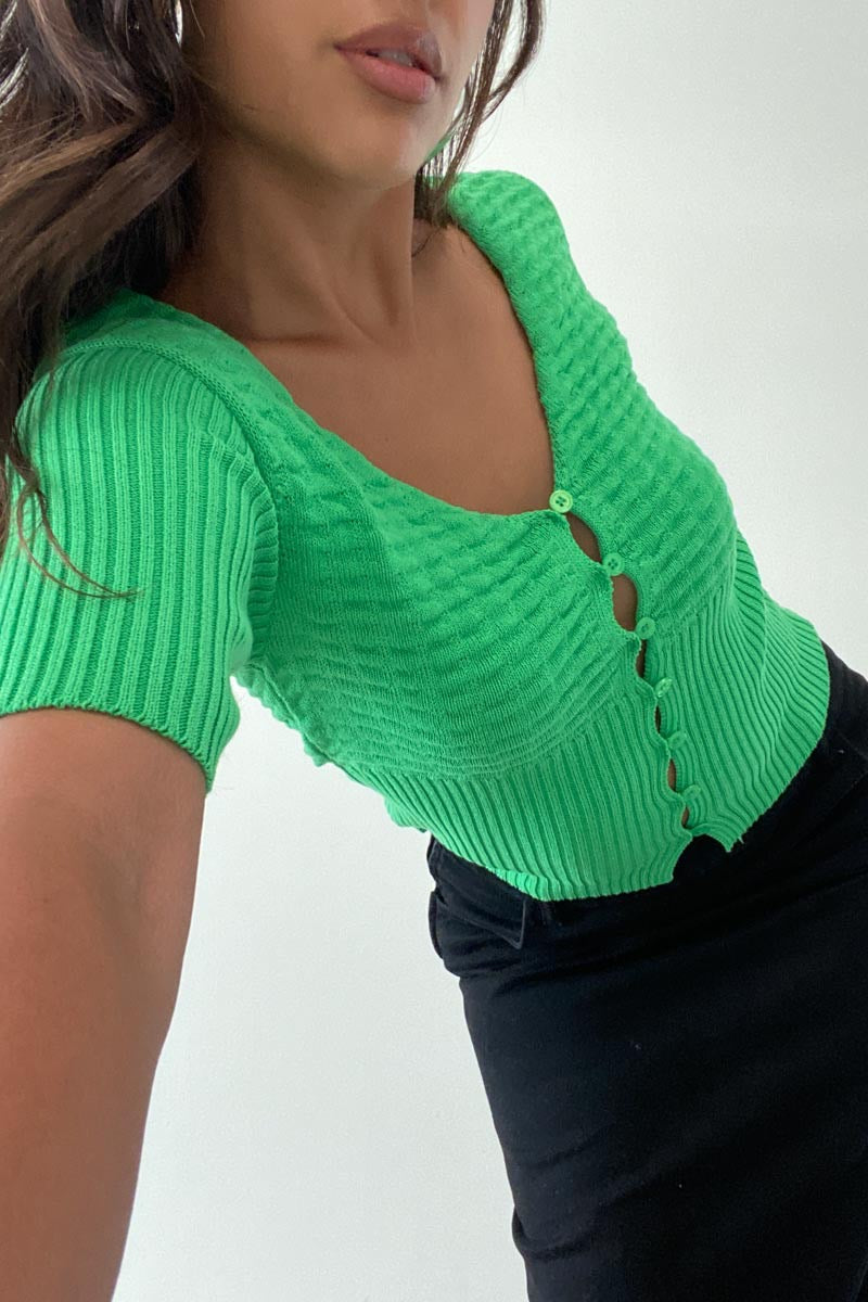 Green Sweater  Top