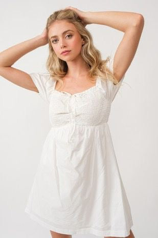 White  Babydoll Mini Dress