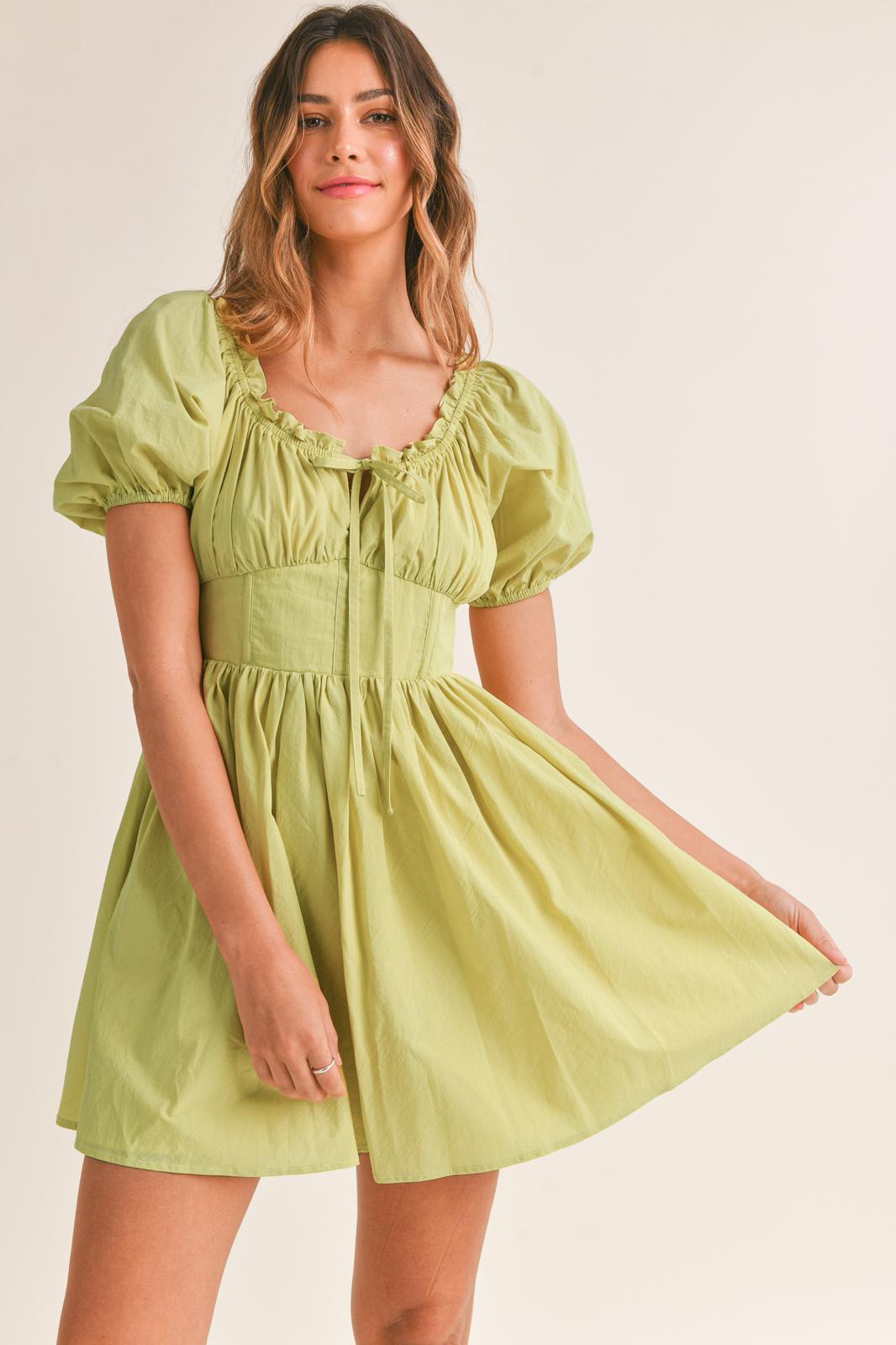 Poplin Mini Babydoll Dress