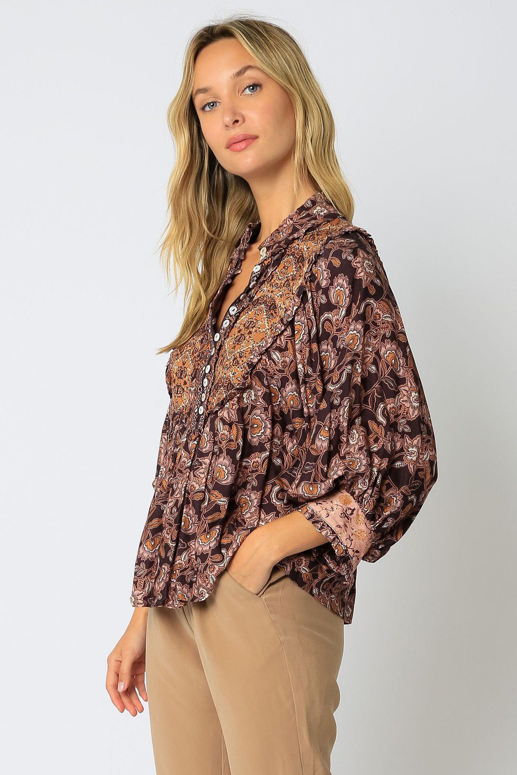 Plum Paisley Top