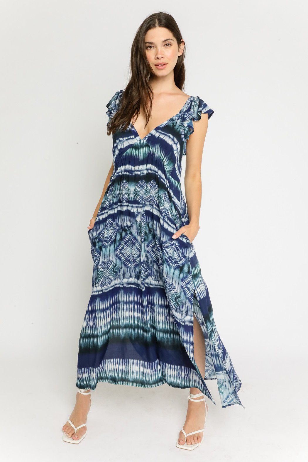 Blue Wave Midi Dress